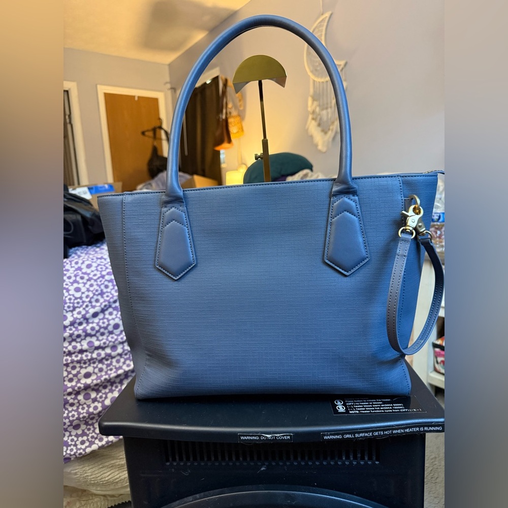 Dagne Dover Signature Legend Tote in Ash Blue